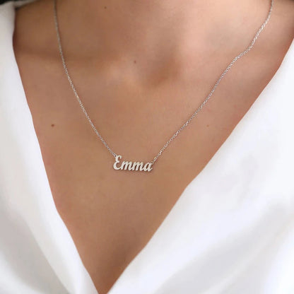 Name Necklace With Cubic Zirconia